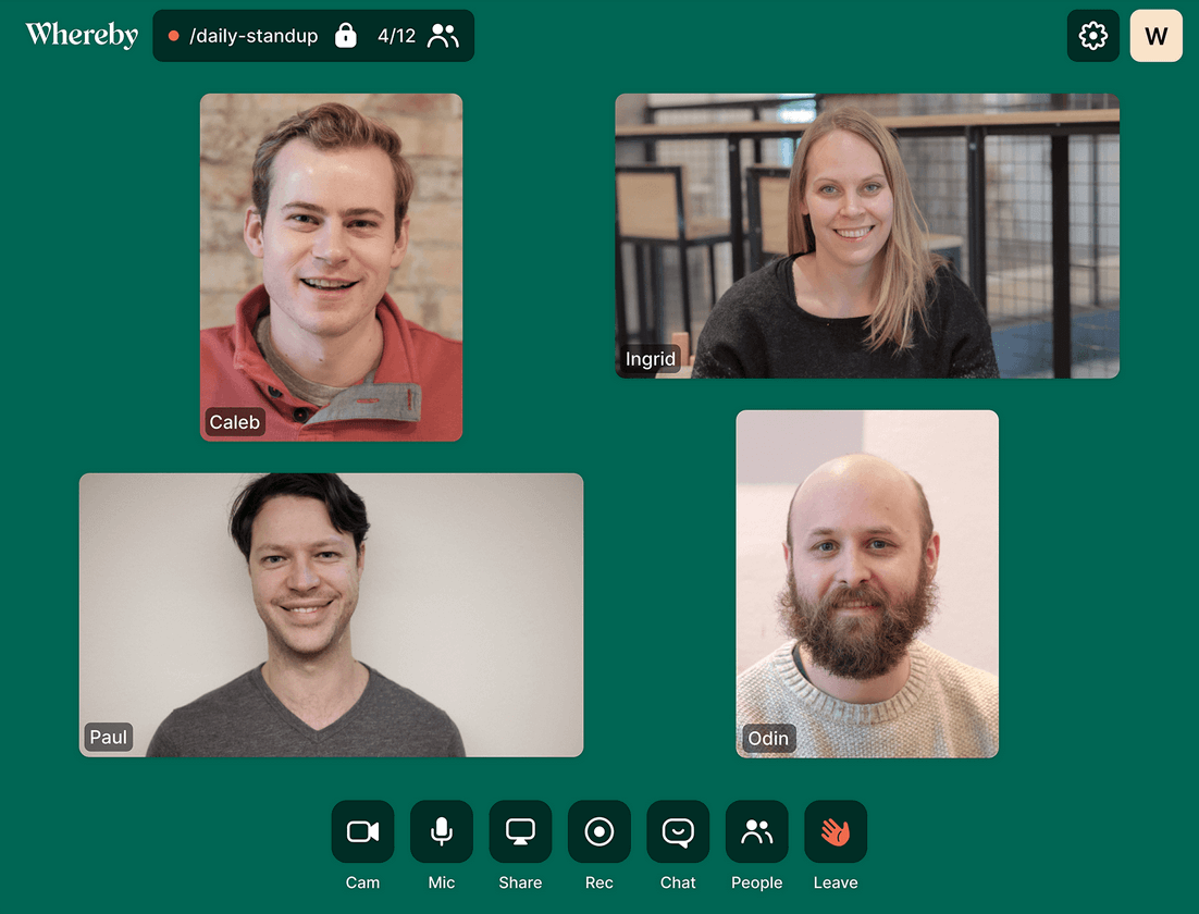 Whereby screenshot - 10 Best Video Conferencing Software For Remote Teams 2024