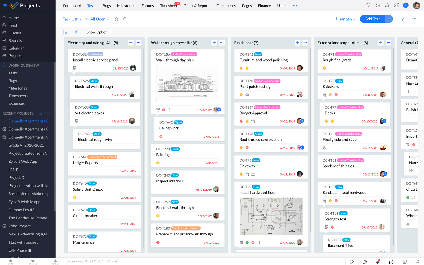 Zoho Projects screenshot - 19 Best Web Based Project Management Tools For 2024