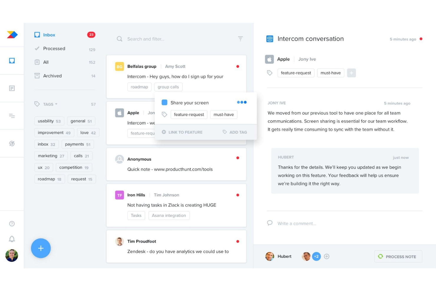 Productboard screenshot - 29 Best Product Feedback Software To Gather User Insights In 2024