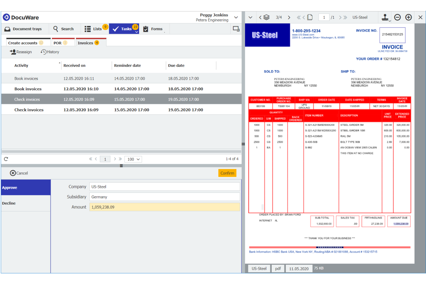 DocuWare screenshot - 9 Best Invoicing Tools For Digital Agencies Reviewed For 2024