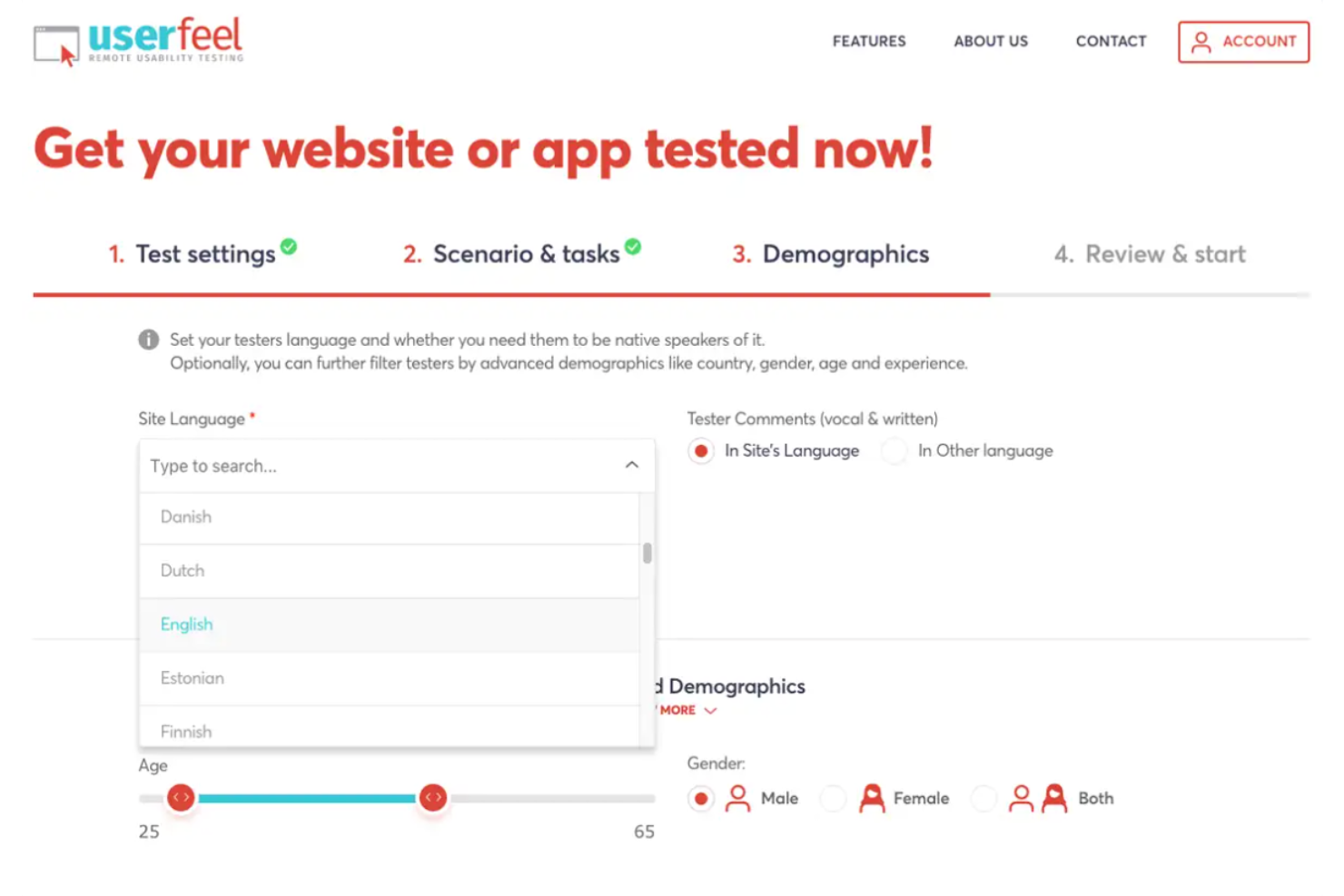 Userfeel screenshot - 16 Best Usability Testing Tools For Real User Feedback In 2024