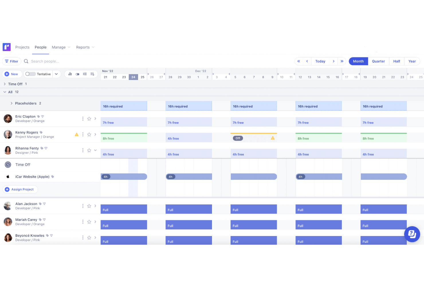 Runn screenshot - I 10 migliori software di gestione delle risorse per agenzie nel 2026