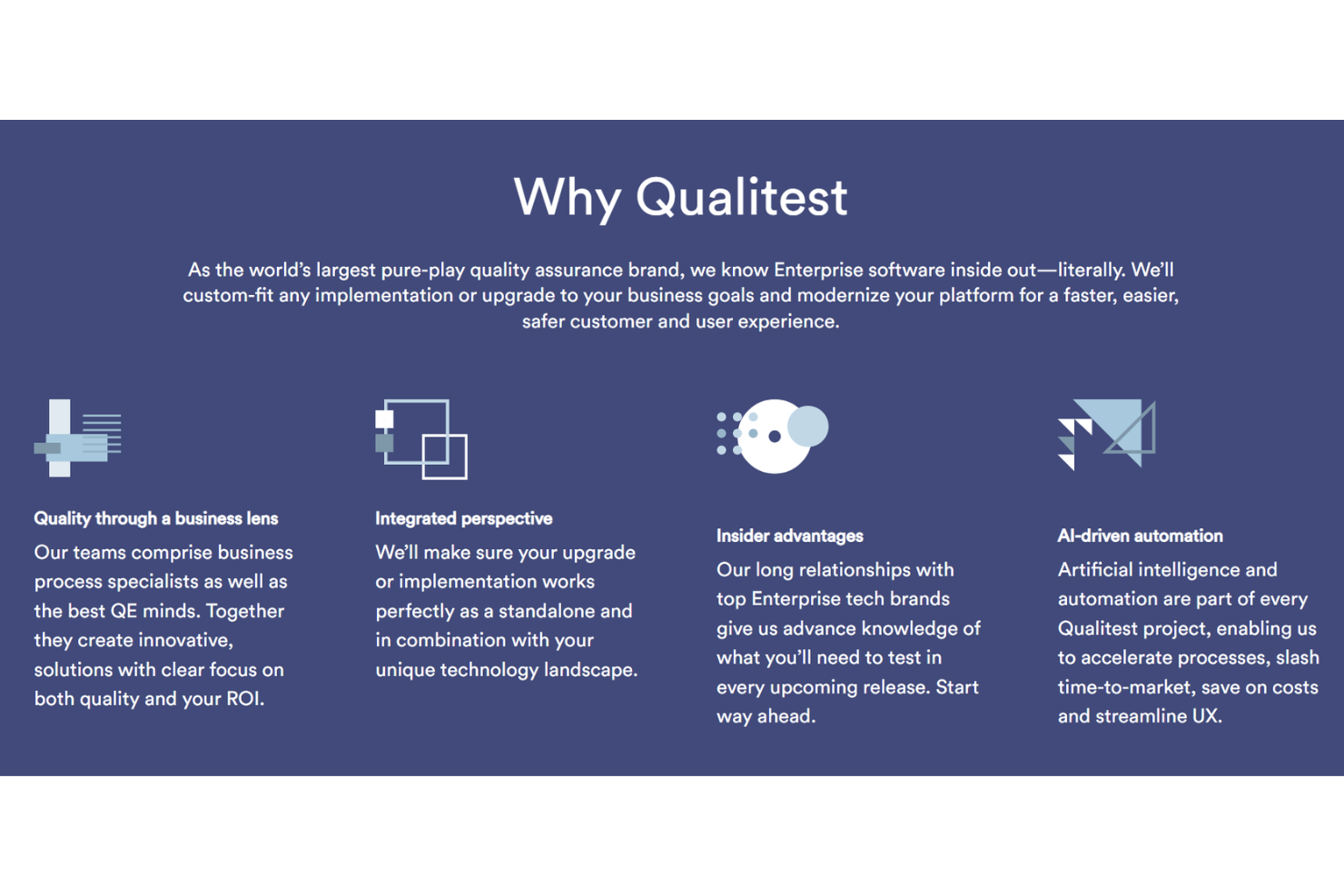 Qualitest screenshot - 20 Best Automation Testing Services Reviewed For 2024