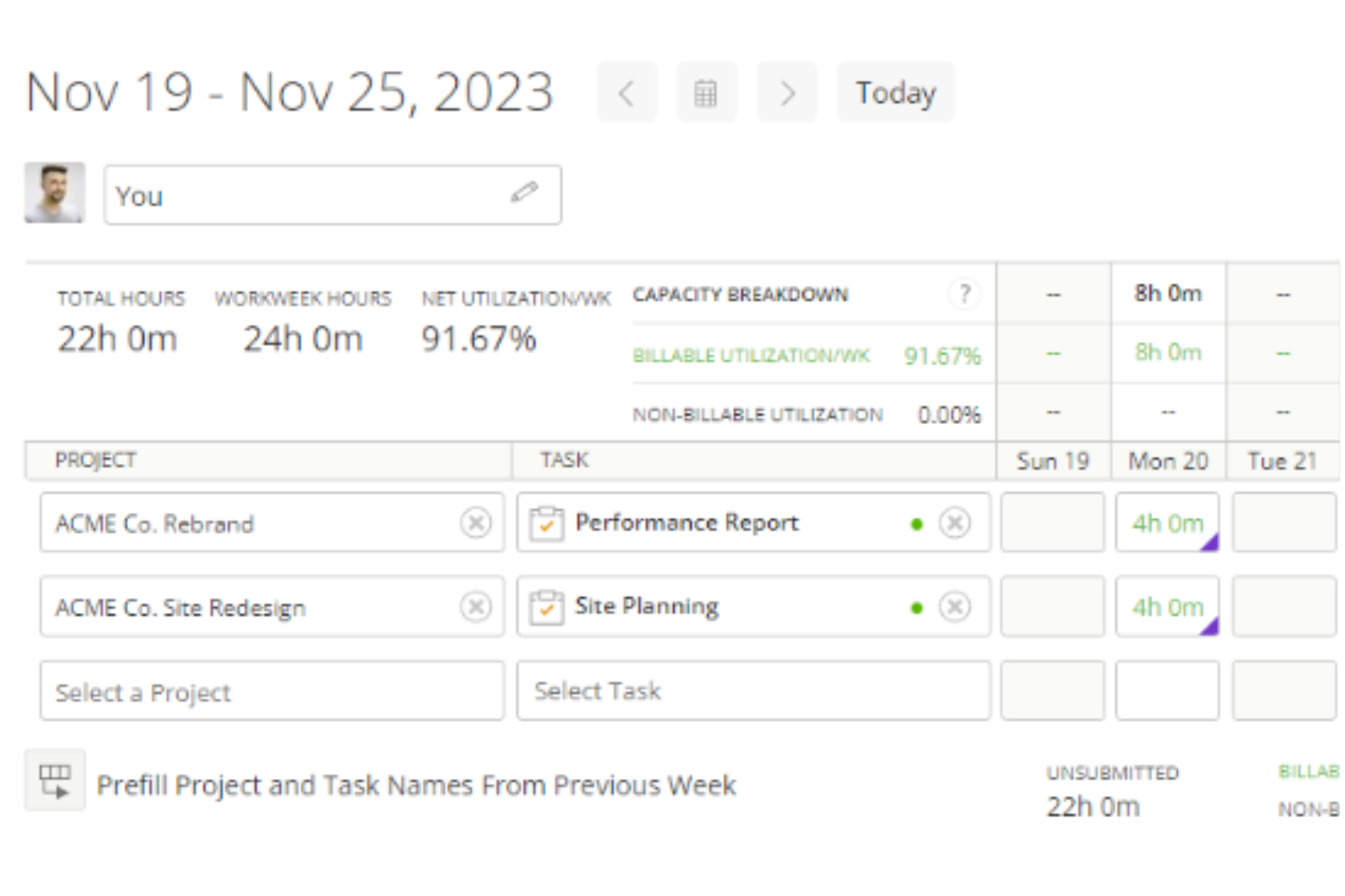Kantata screenshot - 10 Best Time Tracking Software To Increase Accountability In 2024