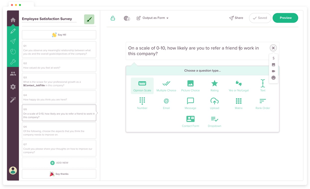 SurveySparrow screenshot - 29 Best Product Feedback Software To Gather User Insights In 2024