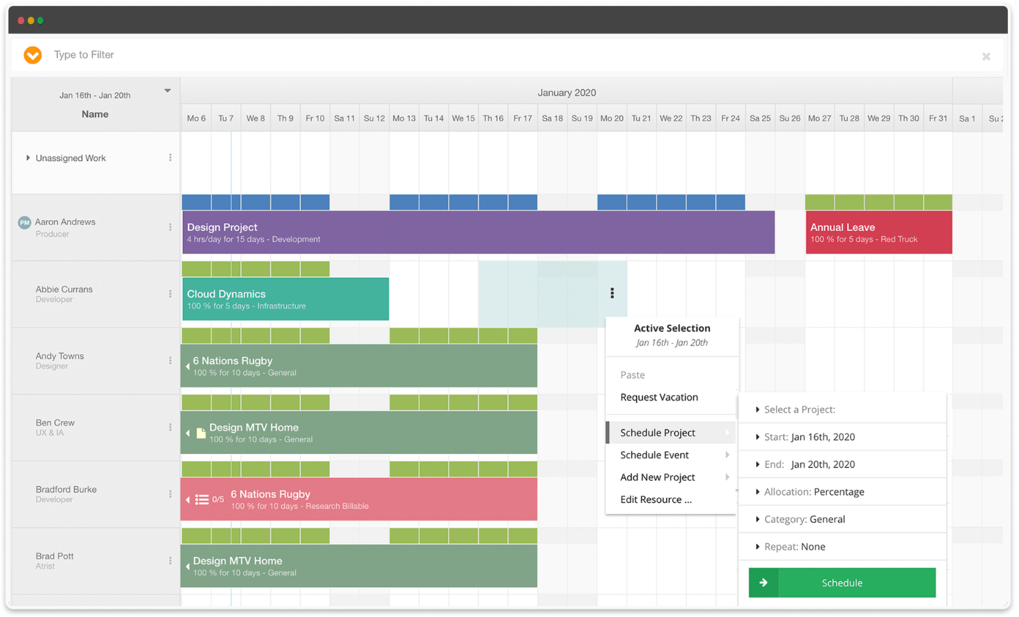 Hub Planner screenshot - Les meilleures alternatives payantes et gratuites à Microsoft Project de 2024
