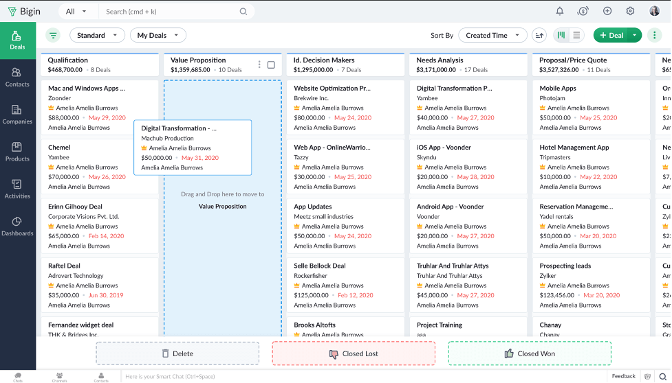 Bigin by Zoho CRM screenshot - 24 Best Customer Database Software of 2024