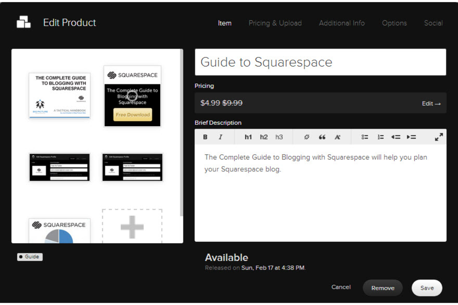 Squarespace screenshot - 39 Best Ecommerce Platforms For Small Businesses In 2024