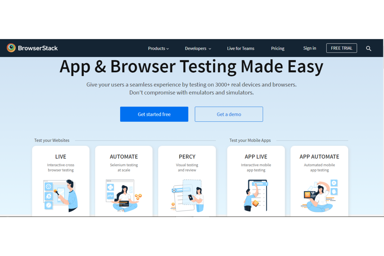 BrowserStack screenshot - 20 Best SaaS Testing Tools To Verify & Validate SaaS Applications In 2024