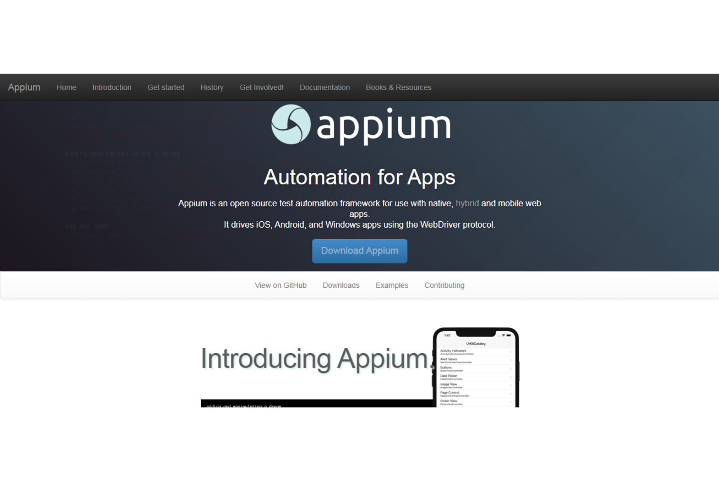 Appium screenshot - 20 Best SaaS Testing Tools To Verify & Validate SaaS Applications In 2024