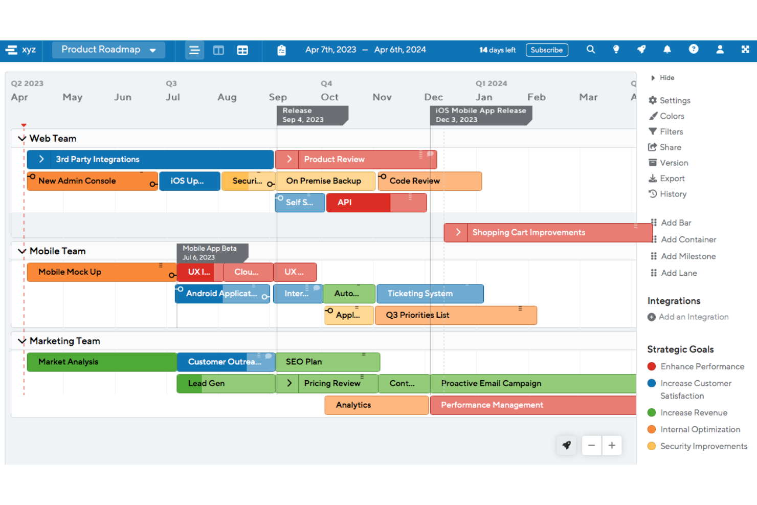 ProductPlan screenshot - 20 Best Product Planning Software For Kick-Ass Roadmaps In 2024