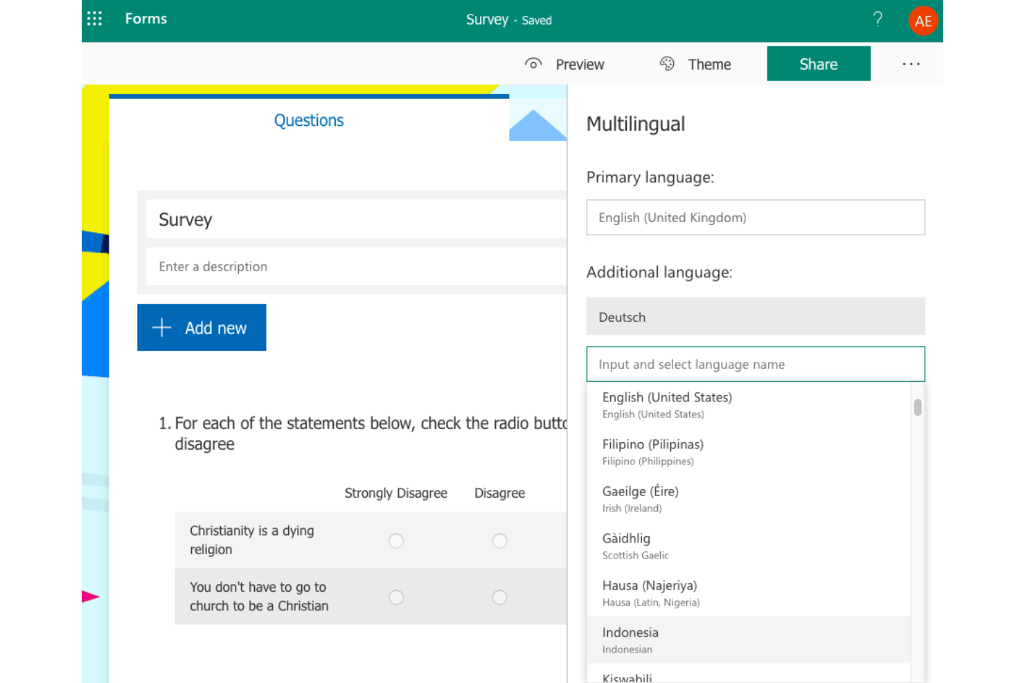Microsoft Forms screenshot - 22 Best Form Builders of 2024: Reviewed & Compared