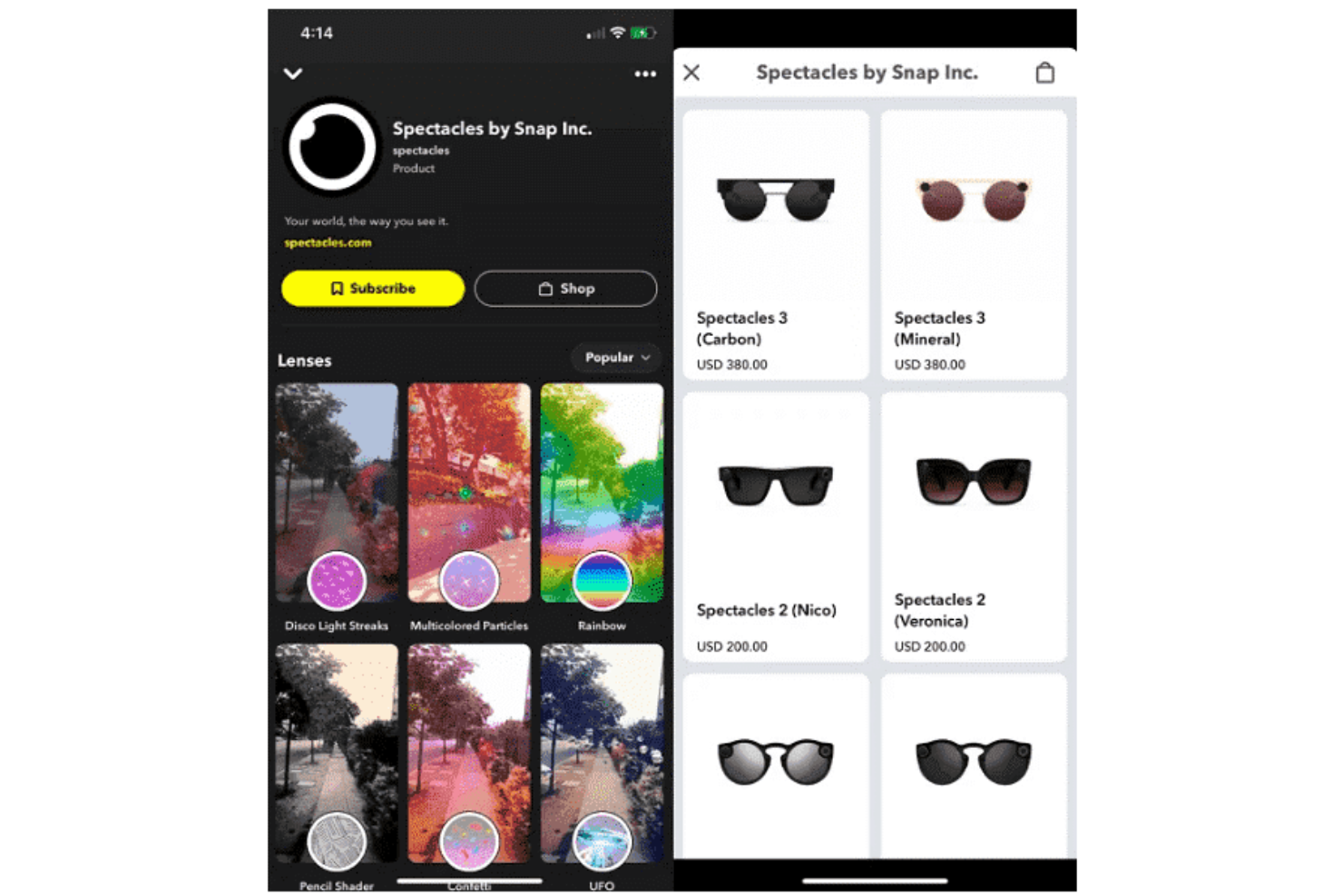 Snapchat Brand Profiles screenshot - 16 Best Social Commerce Platforms for Friction-Free Selling In 2024