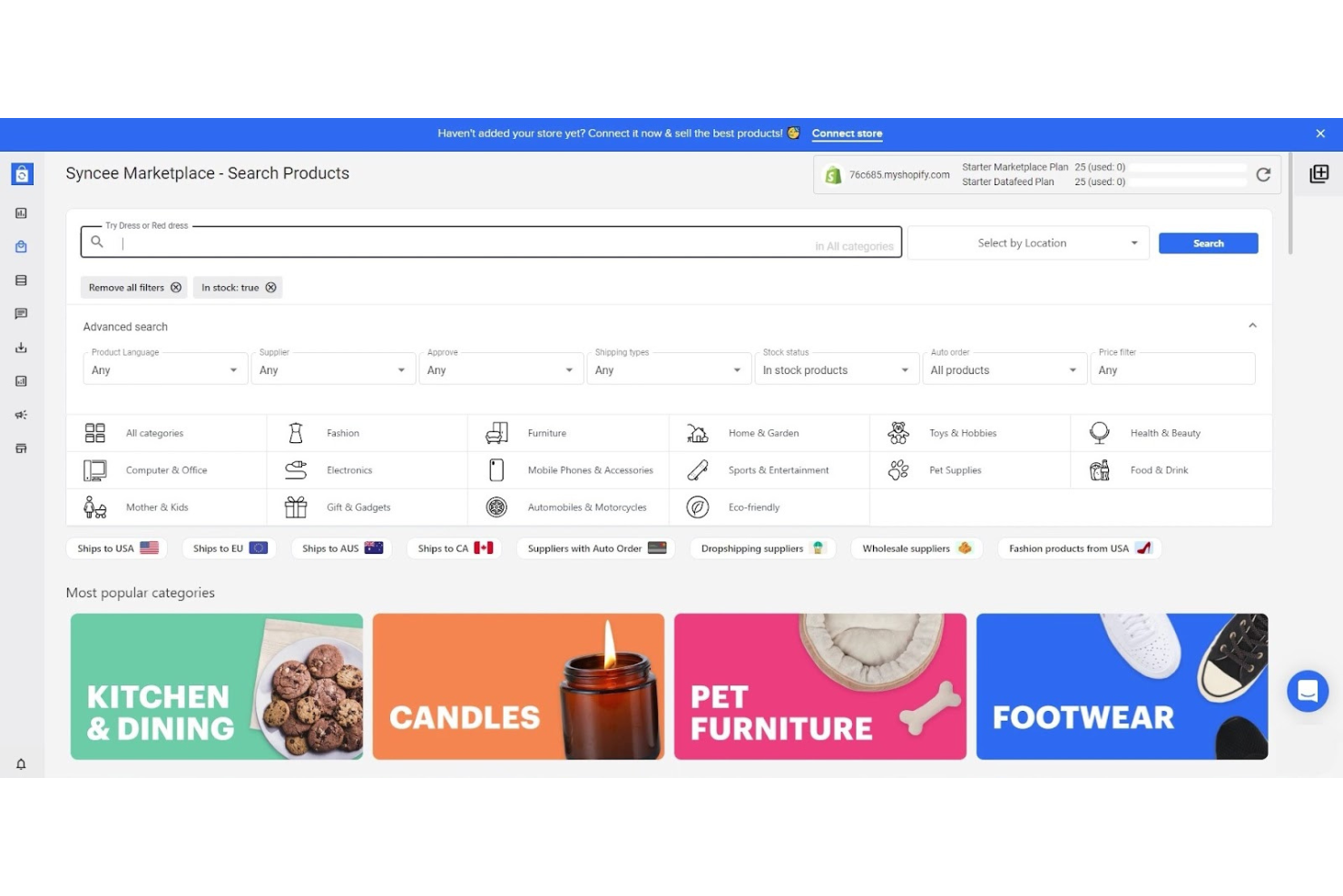 Syncee screenshot - 16 Best Dropshipping Software: Reviewed & Compared for 2024