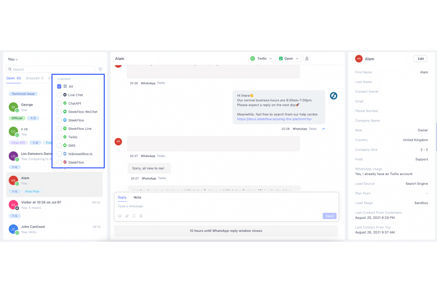 SleekFlow screenshot - 10 Best Customer Communications Management Tools For 2026