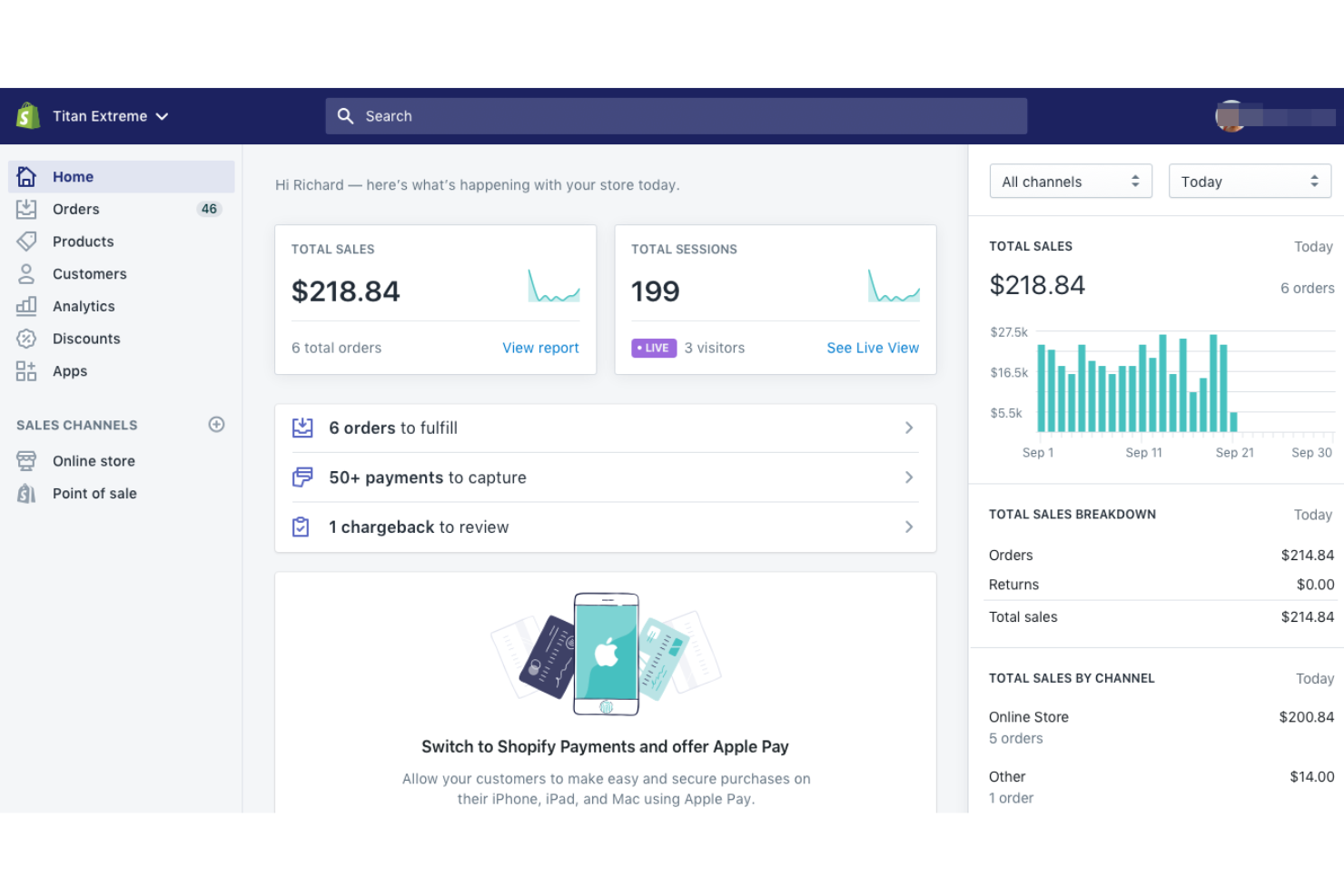 Shopify screenshot - 18 Best Hosted Ecommerce Platforms In 2024