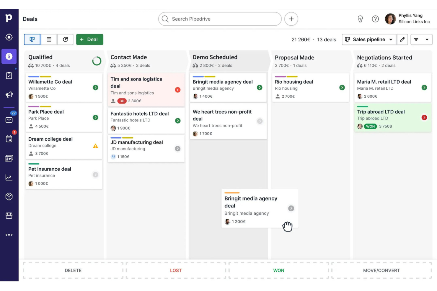 Pipedrive screenshot - 10 Best BPM Tools To Increase Operational Efficiency In 2024