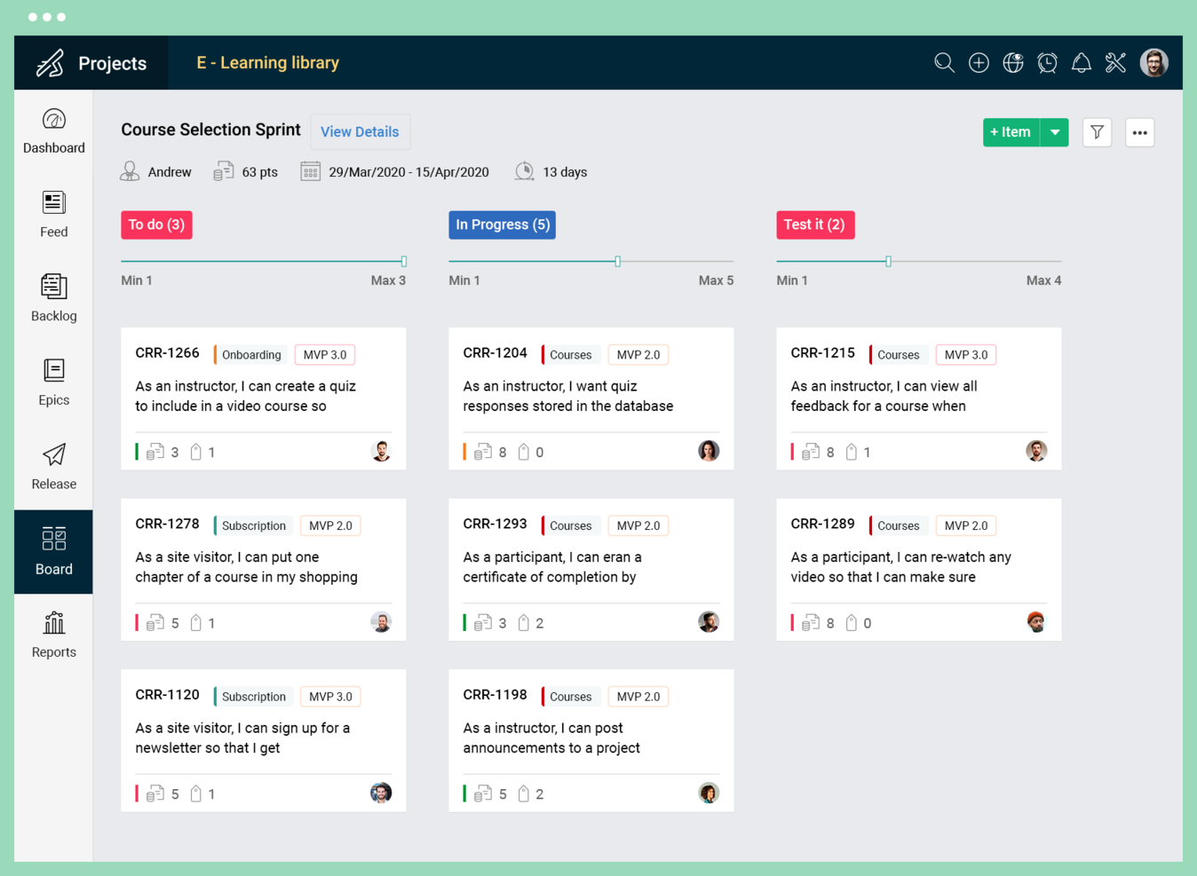 Zoho Sprints screenshot - 10 Best Agile Project Management Software Reviewed For 2024
