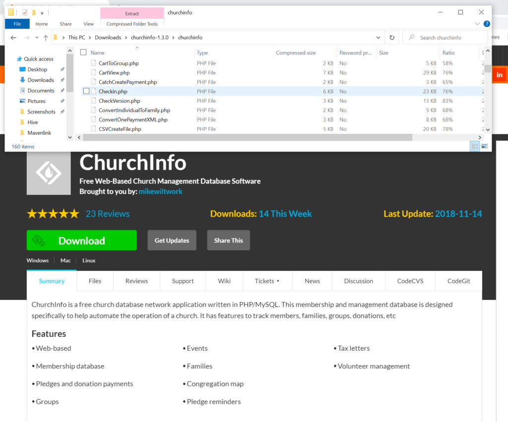 ChurchInfo screenshot - 10 Best Free Church Management Software Picks For 2024