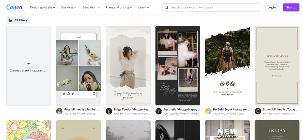 Canva screenshot - 25 Best Instagram Marketing Platforms In 2026