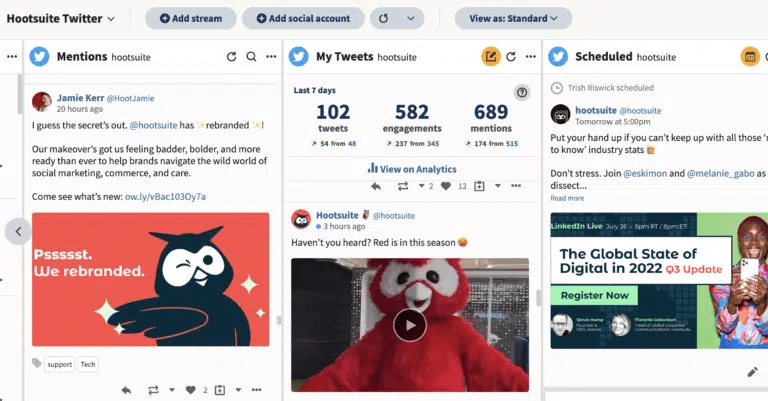 Hootsuite screenshot - 16 Best Social Listening Tools: Reviewed for 2024
