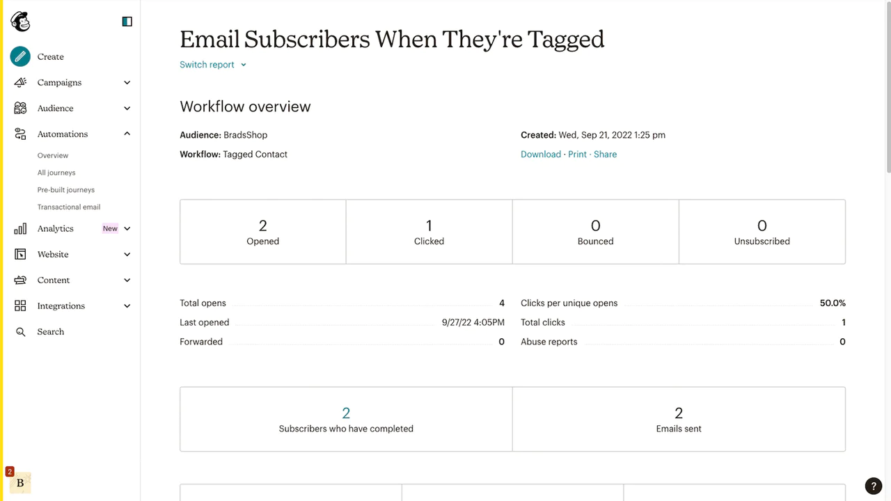 MailChimp screenshot - 20 Best Retargeting Software to Re-Engage Customers In 2024