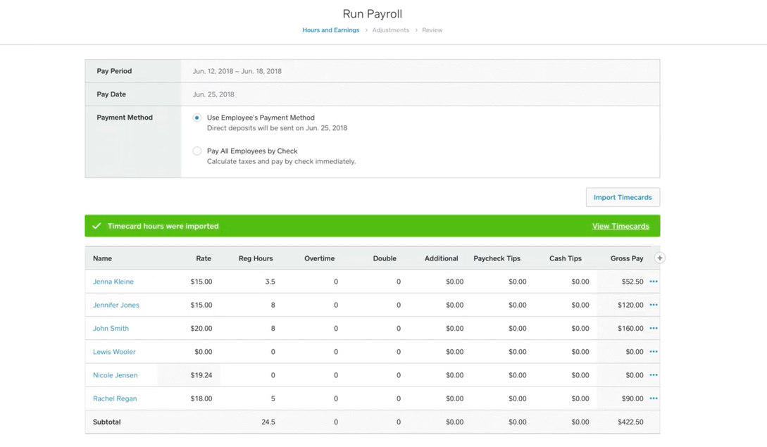 Square Payroll screenshot - 15 Best Cheap Payroll Services Reviewed For 2024