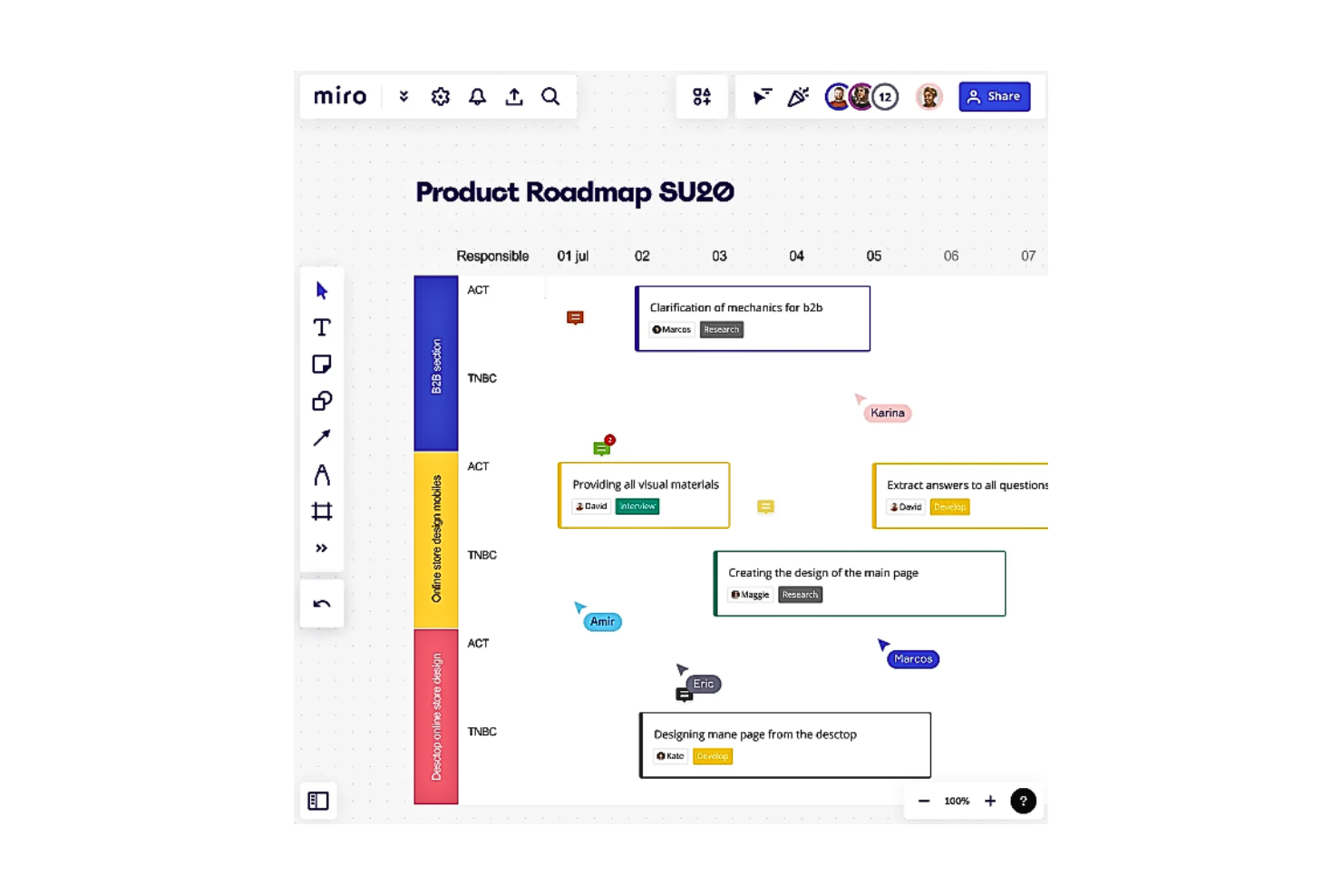 Miro screenshot - 25 Best Product Discovery Tools Reviewed For 2024
