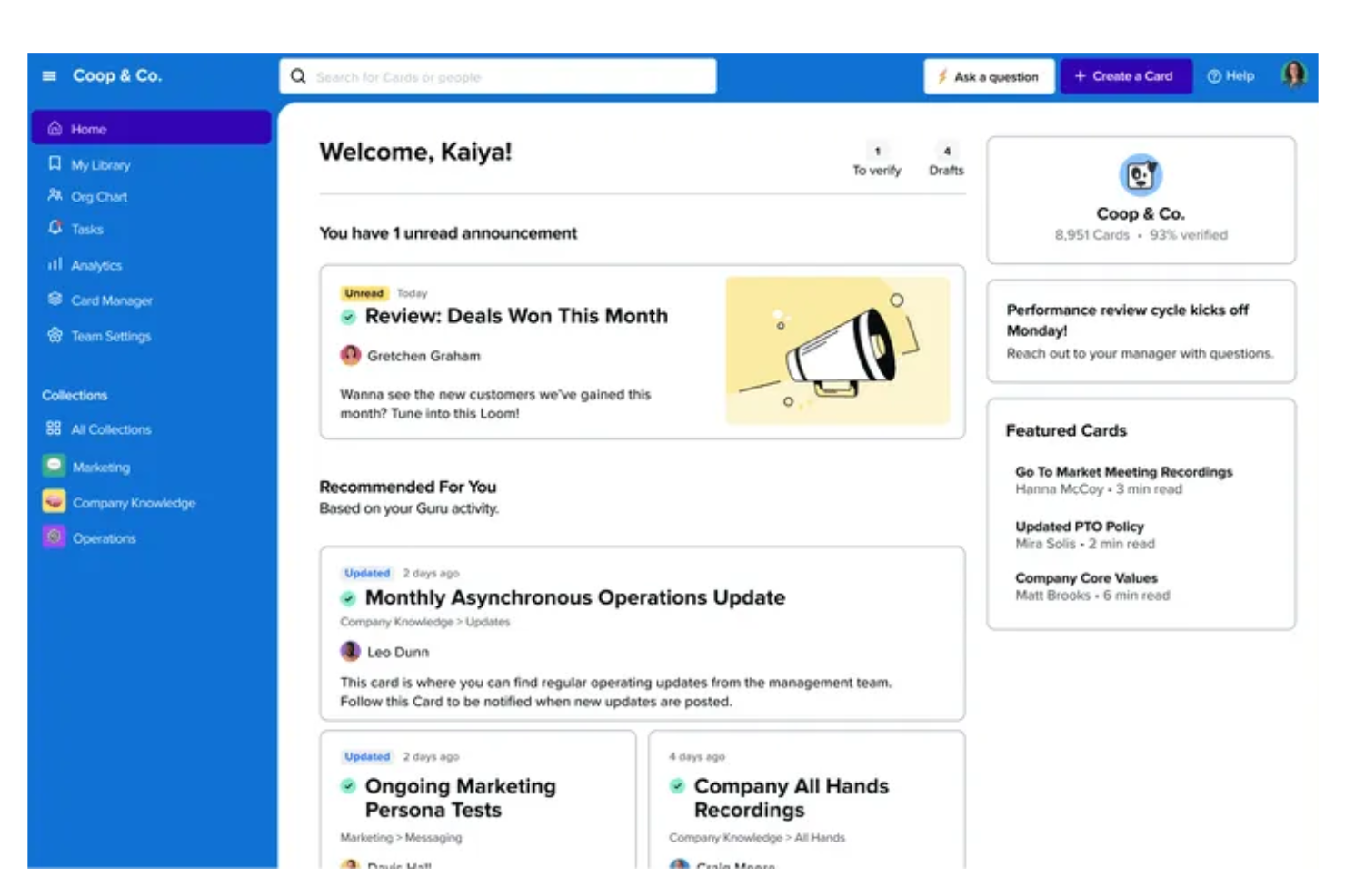 Guru screenshot - 35 Best Intranet Software Solutions of 2026