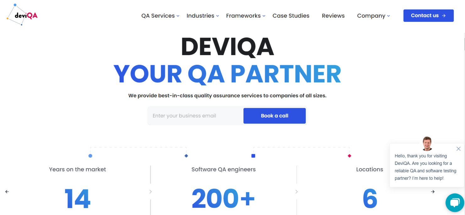 DeviQA screenshot - 20 Best Automation Testing Services Reviewed For 2024