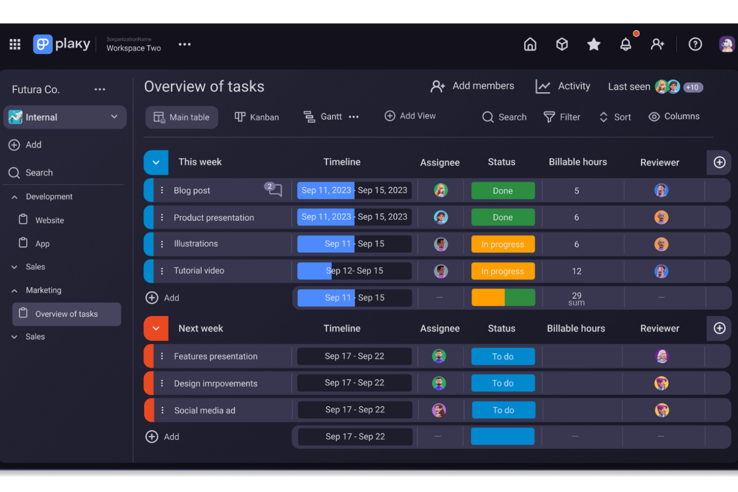 Plaky screenshot - The 10 Easiest Project Management Software Reviewed For 2024