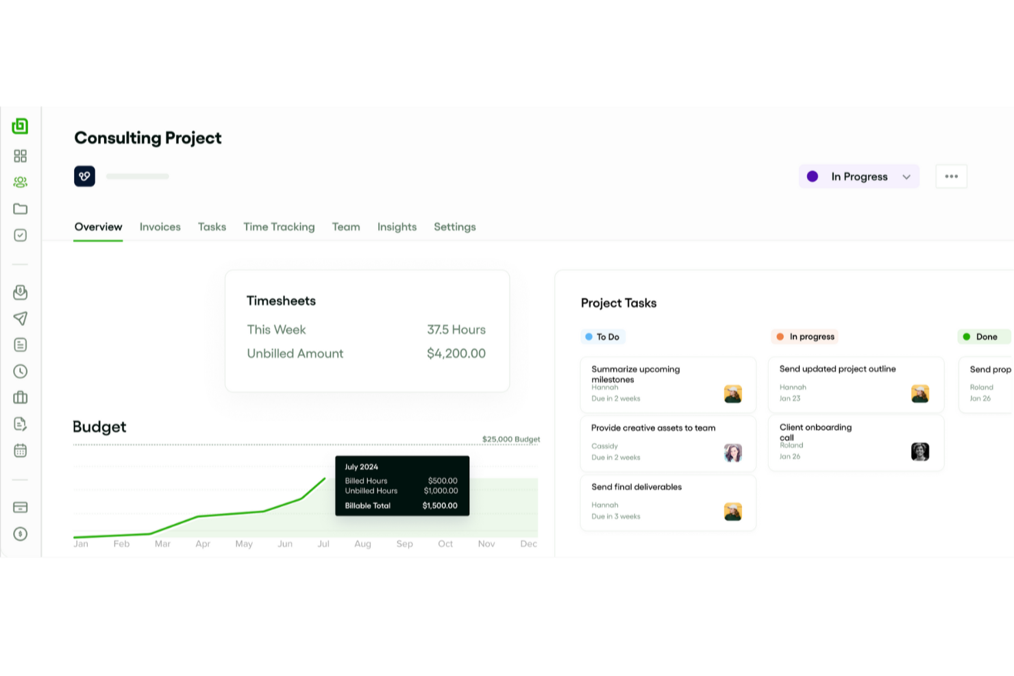 Bonsai screenshot - 15 Best Project Management Software Picked For 2024