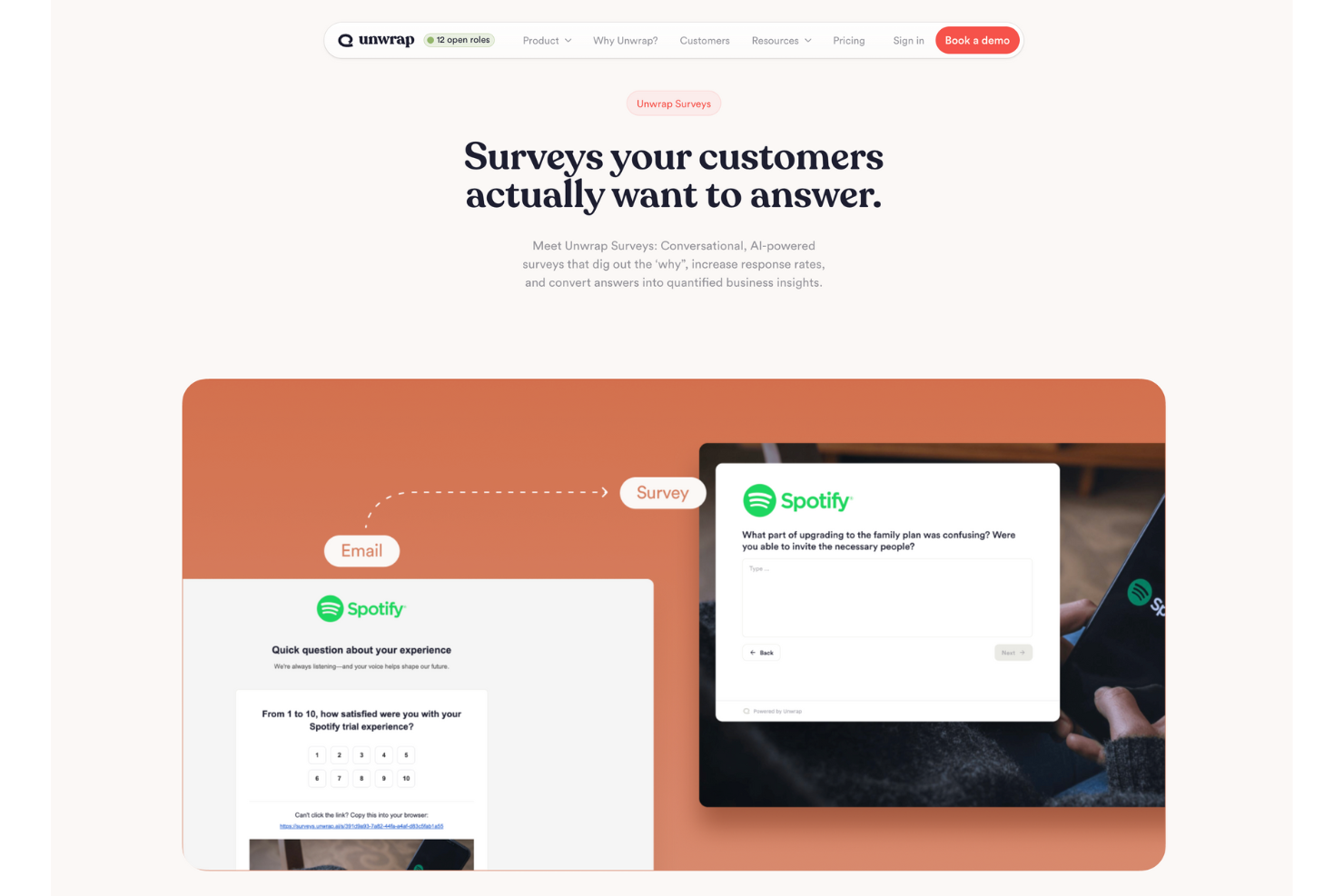 Unwrap screenshot - 10 Best SurveyMonkey Alternatives for Feedback in 2026