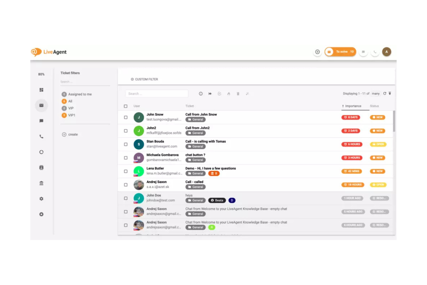 LiveAgent screenshot - 10 Best Gladly Alternatives for Customer Service in 2026
