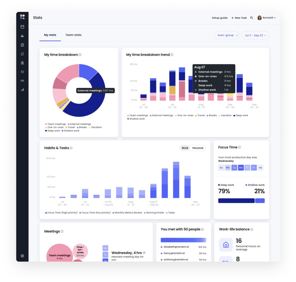 Reclaim screenshot - 10 Best Calendly Alternatives for Meeting Booking in 2026
