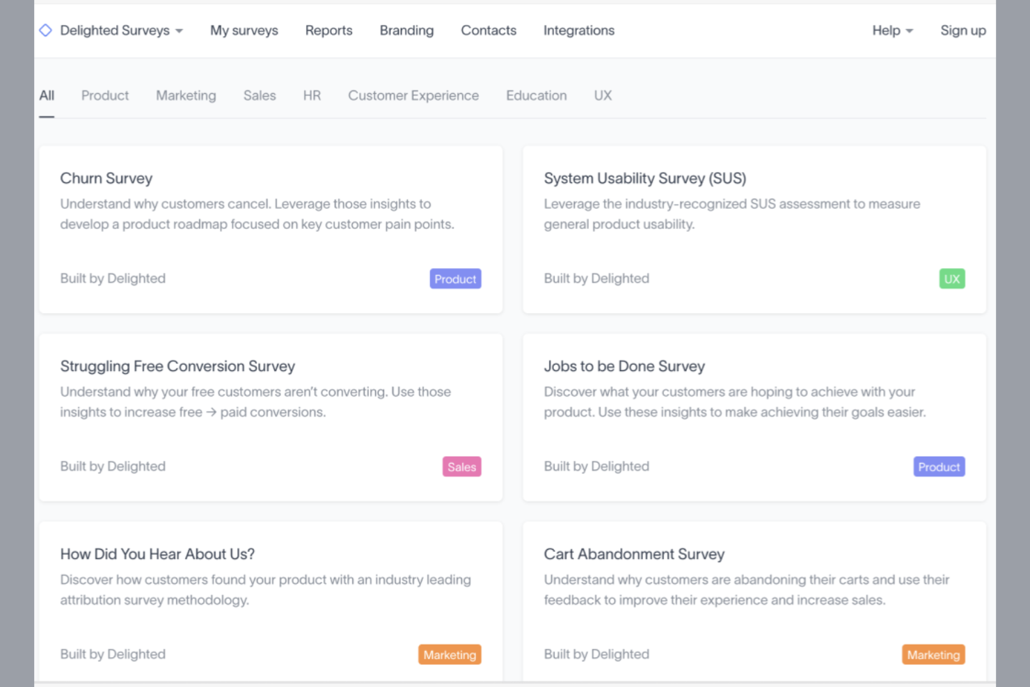 Delighted screenshot - 10 Sprinklr Alternatives for Customer Engagement in 2026