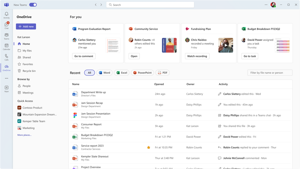 Microsoft OneDrive screenshot - 10 Box-alternativer for fildeling for bedrifter i 2026