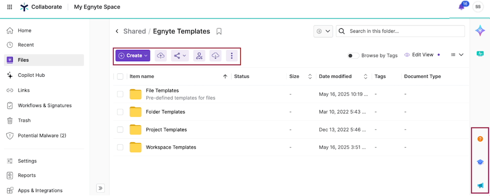Egnyte screenshot - 10 Box-alternativer for fildeling for bedrifter i 2026