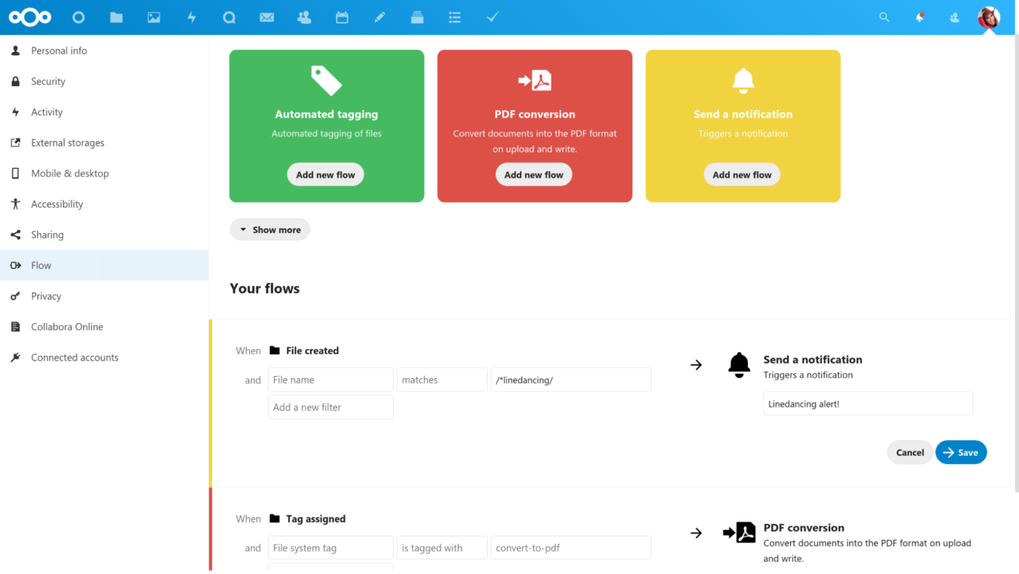 Nextcloud screenshot - 10 Box-alternativer for fildeling for bedrifter i 2026