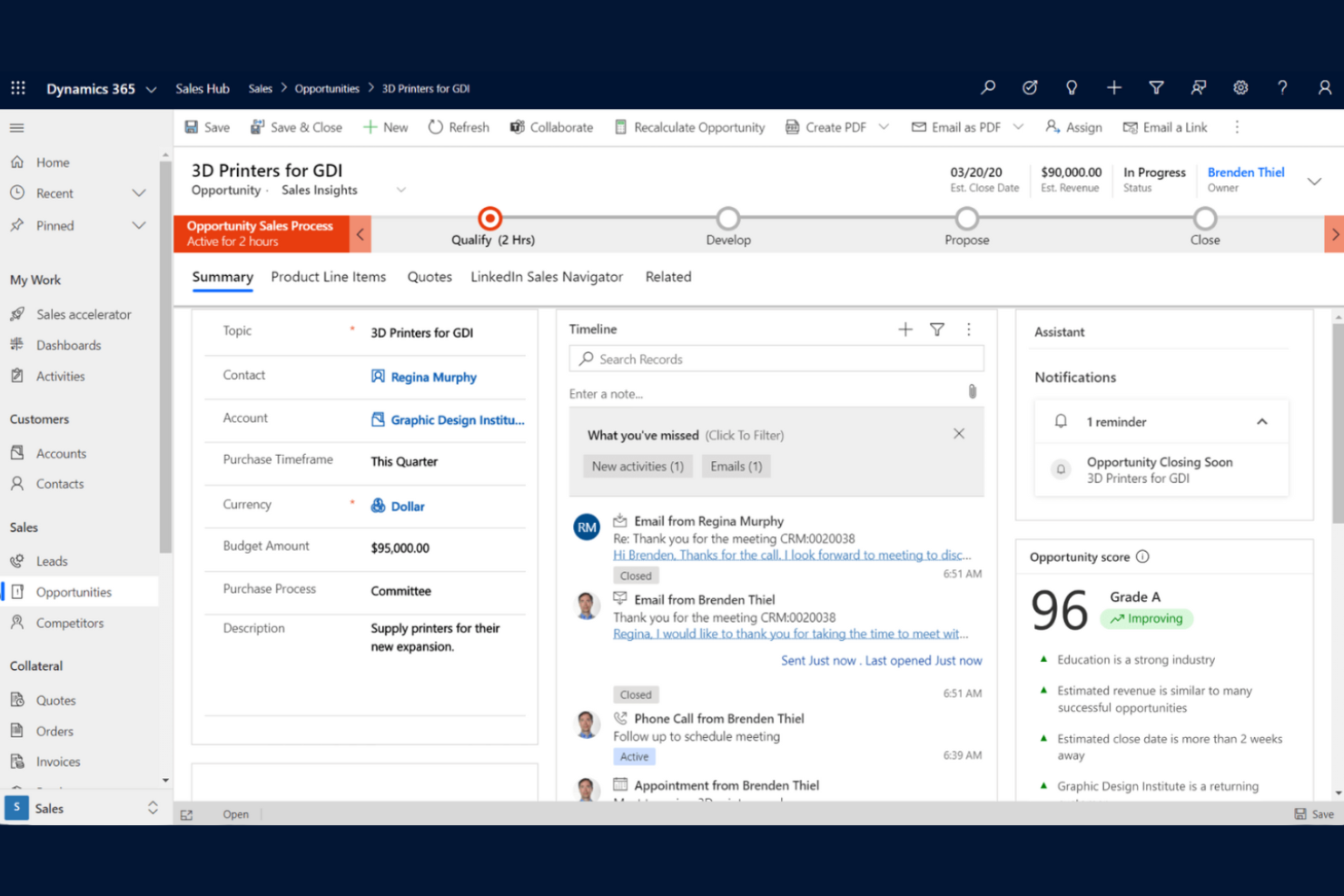 Microsoft Dynamics 365 Sales screenshot - 10 Best monday CRM Alternatives for Sales Teams in 2026