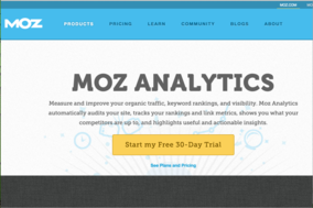 Moz Analytics screenshot