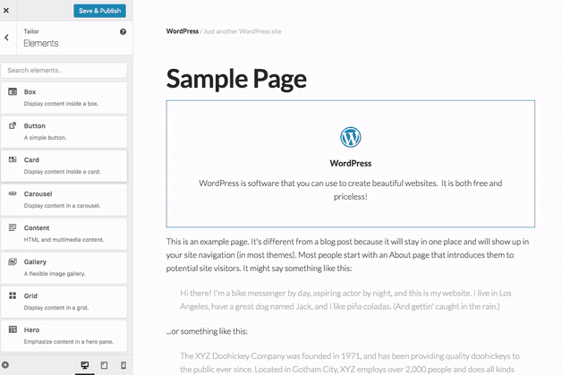Tailor Page Builder