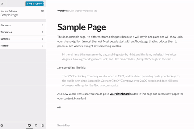 Tailor Page Builder