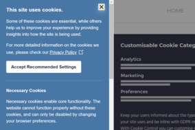 Cookie Control screenshot