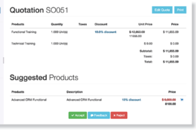 Odoo Sales screenshot