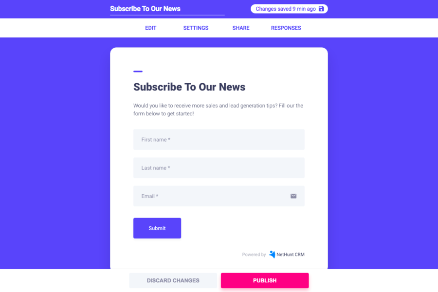 Web Forms by NetHunt
