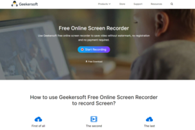 Geekersoft Free Online Screen Recorder screenshot