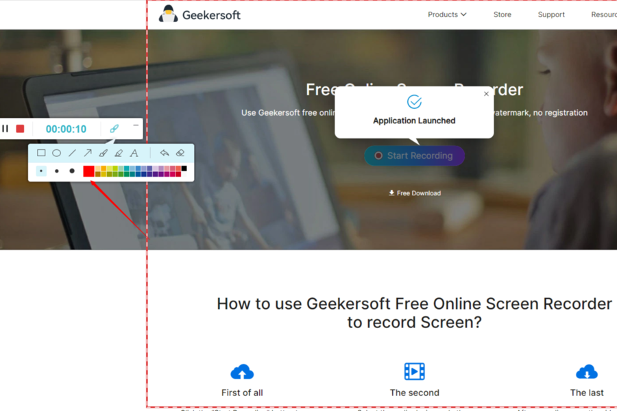 Geekersoft Free Online Screen Recorder