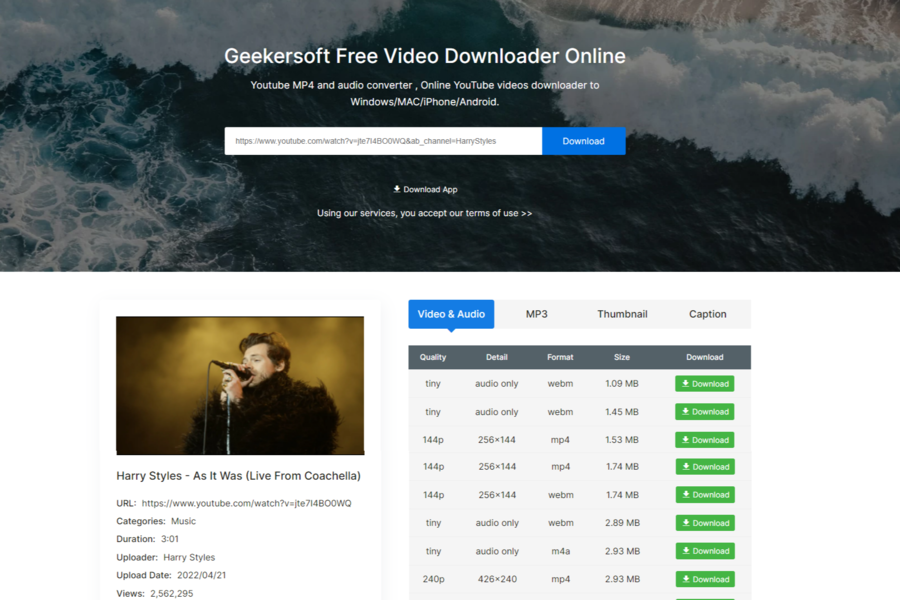 Geekersoft Free Video Downloader Online
