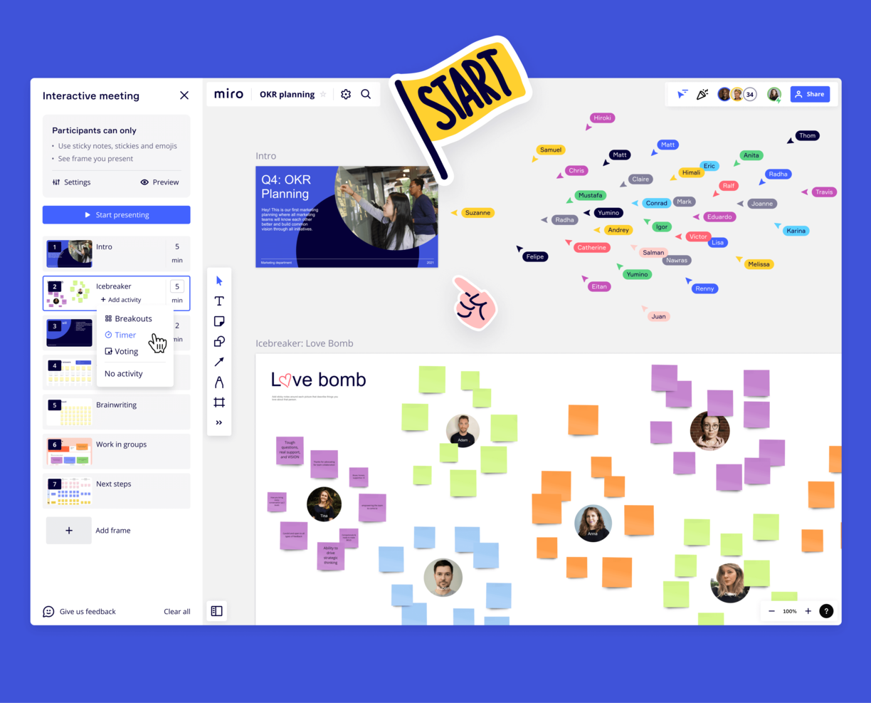 Miro screenshot - 20 Best Online Project Management Tools Reviewed For 2024